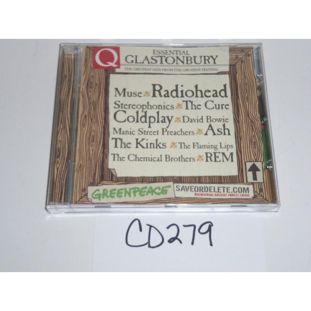 Essential Glastonbury Festival Muse Radiohead Coldplay Bowie Ash CD -0318CD279